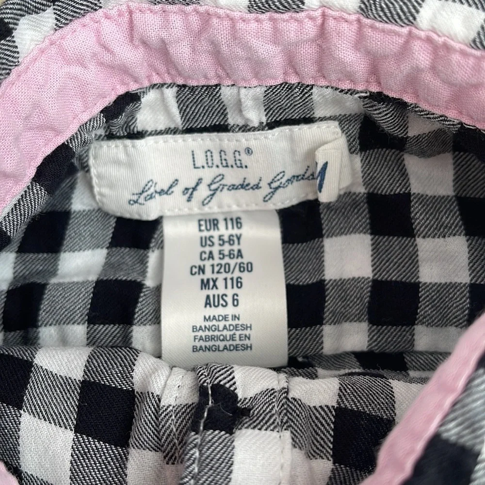 H&M Girl Plaid Cotton Dress Size 5-6y